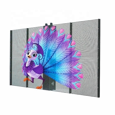 شراء P3.91-7.8 لوحة عرض LED شفافة 1000x1000mm نافذة زجاجية عالية الوضوح online manufacture
